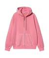 Carhartt Hooded Duster Script Jacket In Pink