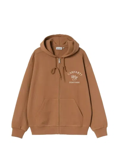 Carhartt Eightynine Hoddie In Brown