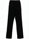 Carhartt Elastic Waist Black Straight-leg Casual Pants With Logo Patch In Multi