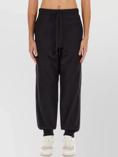 Carhartt Elastic Waistband Ribbed Cuffs Trousers In Black