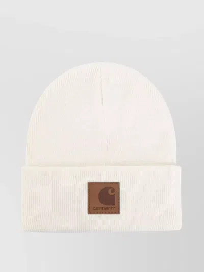 Carhartt Eldon Beanie Ribbed Knit Folded Cuff In Neutrals