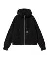 Carhartt Wip Hooded Eldon Jacket Sweatshirt In Black