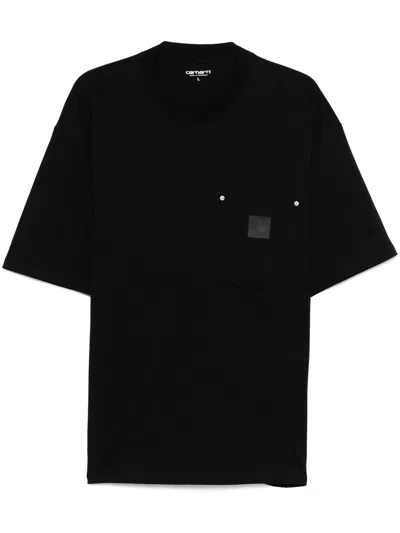 Carhartt Eldon Short Sleeves Pocket T-shirt In Black