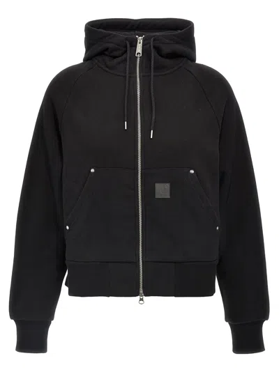 Carhartt Hooded Sweatshirt Front Pockets In Black