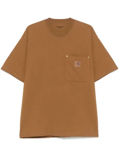 Carhartt Eldon T-shirt In Brown