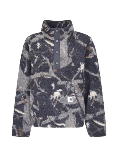 Carhartt Elliot Camouflage-print Jacket In Blue