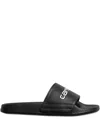 Carhartt Logo Debossed Rubber Slides In Multi