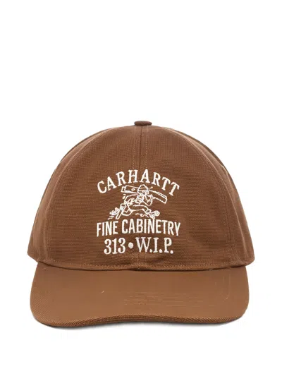 Carhartt Embroidered Logo Cap In Brown