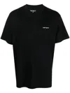 Carhartt Script Logo-embroidered T-shirt In Black