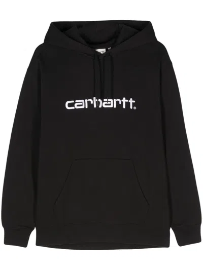 Carhartt Embroidered-logo Hoodie In Black