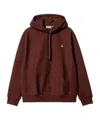 Carhartt Logo Hoodie In Brown