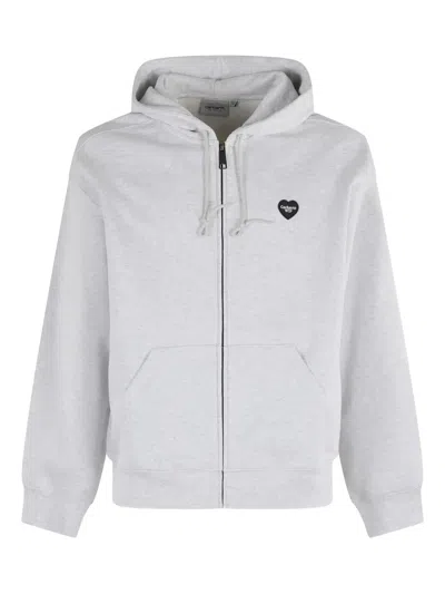 Carhartt Heart Ii Hartt Grey Sweatshirt In Animal Print