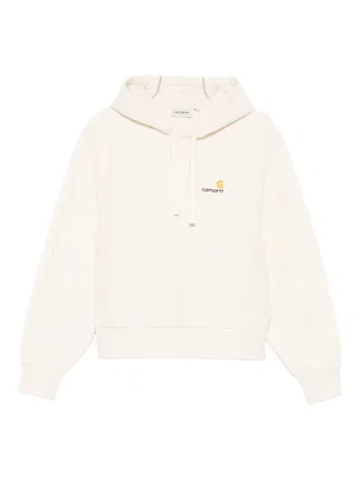 Carhartt Embroidered-logo Hoodie In Neutral