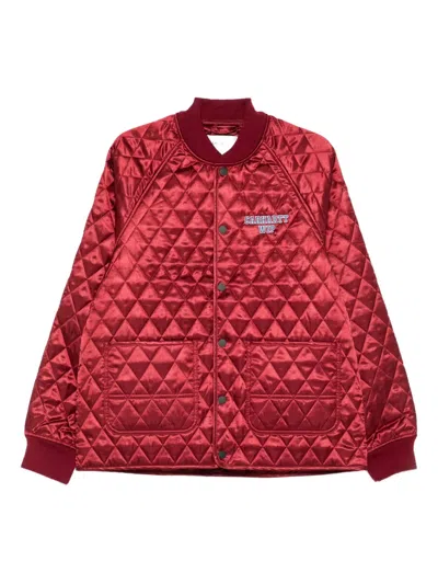 Carhartt Embroidered-logo Jacket In Red