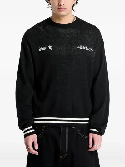 Carhartt Embroidered Logo Knit Sweater In Black