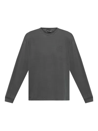 Carhartt Embroidered-logo Long-sleeve T-shirt In Blue