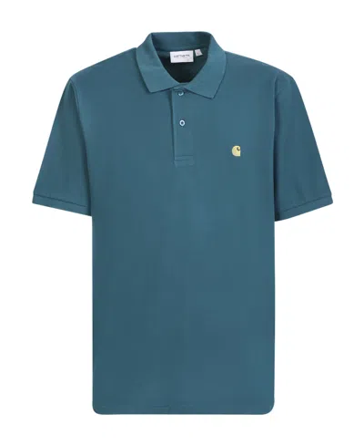 Carhartt Embroidered-logo Polo Shirt In Green