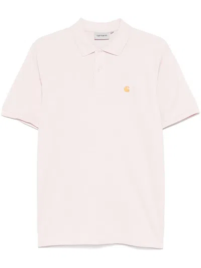 Carhartt Embroidered-logo Polo Shirt In Pink