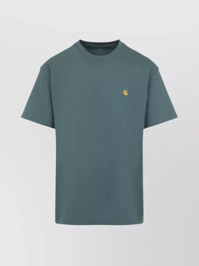 Carhartt Embroidered Logo Short Sleeve T-shirt In Blue