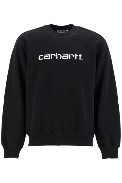 Carhartt Embroidered Logo Sweatshirt In Black