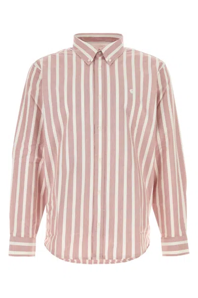 Carhartt Embroidered Oxford L/s Deven Shirt In White