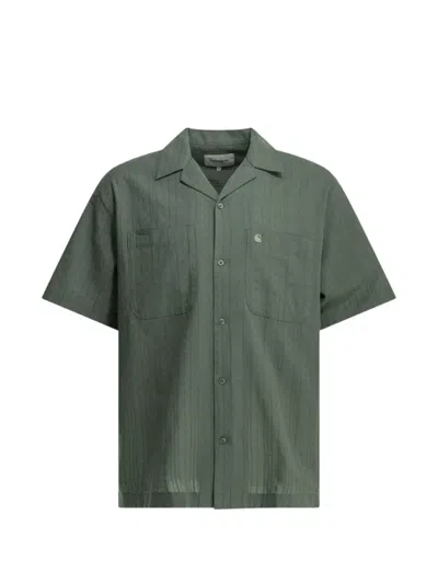 Carhartt Gareth Short Sleeve Shirt Chest Pocket In Green
