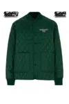 Carhartt Alumni Quilted Jacket With Embroidered Logo Detail In Green