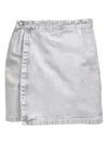 Carhartt Emery Wrap-front Mini Skirt In Gray
