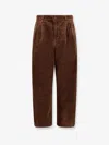 Carhartt Evan Corduroy Trouser With Logo Patch