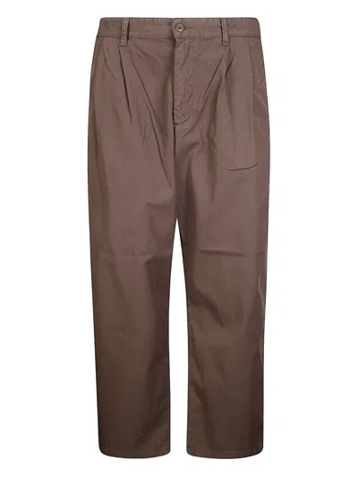 Carhartt Evan Pleated Pocket Trousers In Brown