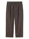 Carhartt Evan Pleated Trousers In Brown