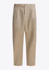Carhartt Tailored Trousers With Front Pleats And Pockets In Multi