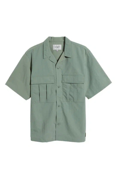 Carhartt Evers Loose Fit Ripstop Camp Shirt In Green