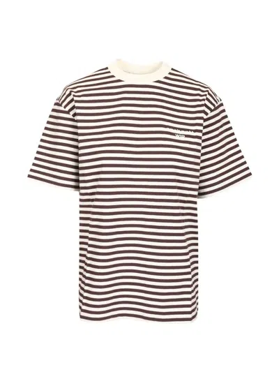Carhartt Ezra Striped T-shirt In Brown