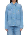Carhartt Faded Denim Coat In Blue