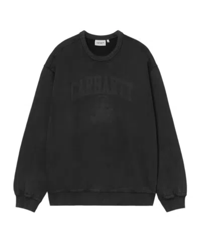 Carhartt Faded Pond Corps Sweatshirt In Black