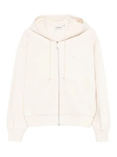 Carhartt Zipped Hoodie In Neutral