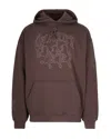 Carhartt Hooded Sweatshirt With Graphic Print And Pocket In Brown