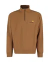 Carhartt Felpa Half Zip American Script Hamilton Brown In Brown