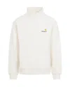 Carhartt Wip Half Zip American Script Sweatshirt In White