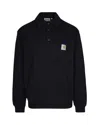 Carhartt Logo-patch Cotton Poo Shirt In Black