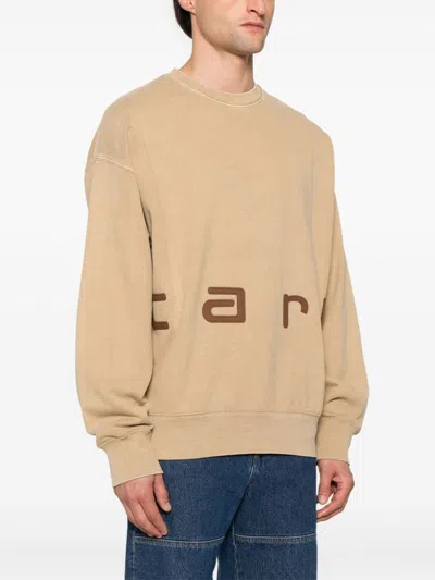 Carhartt Felt Script Sweatshirt In Brown