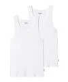 Carhartt Fine-ribbed Tank Top (pack Of Two) In White