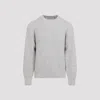 Carhartt Crew Neck Knit Sweater With Ribbed Cuffs In Gray