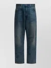 Carhartt Five-pocket Denim Trousers Featuring Belt Loops In Blue