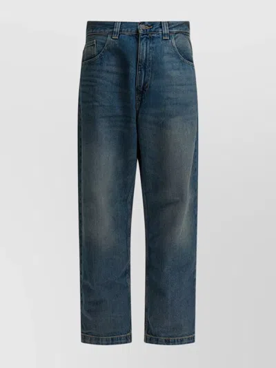 CARHARTT FIVE-POCKET DENIM TROUSERS FEATURING BELT LOOPS