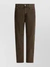 Carhartt Five-pocket Trousers With Back Patch Pockets In Brown