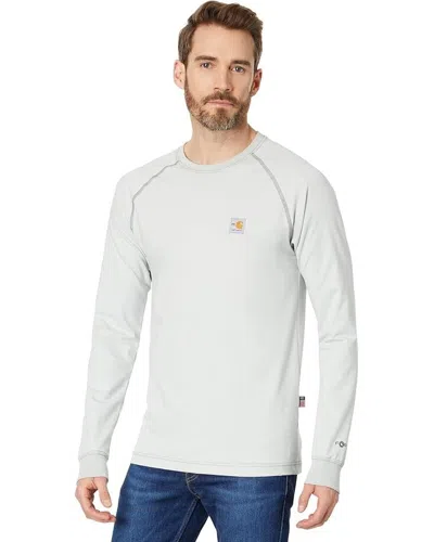 Carhartt Flame Resistant T-shirt Men's Light Gray Cotton Long Sleeve Jdm1729