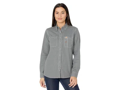 Carhartt Flame-resistant Force Relaxed Fit Long Sleeve Shirt Women's Clothing Gray: 2xl (reg)