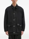 Carhartt Flap-pocket Denim Jacket In Black